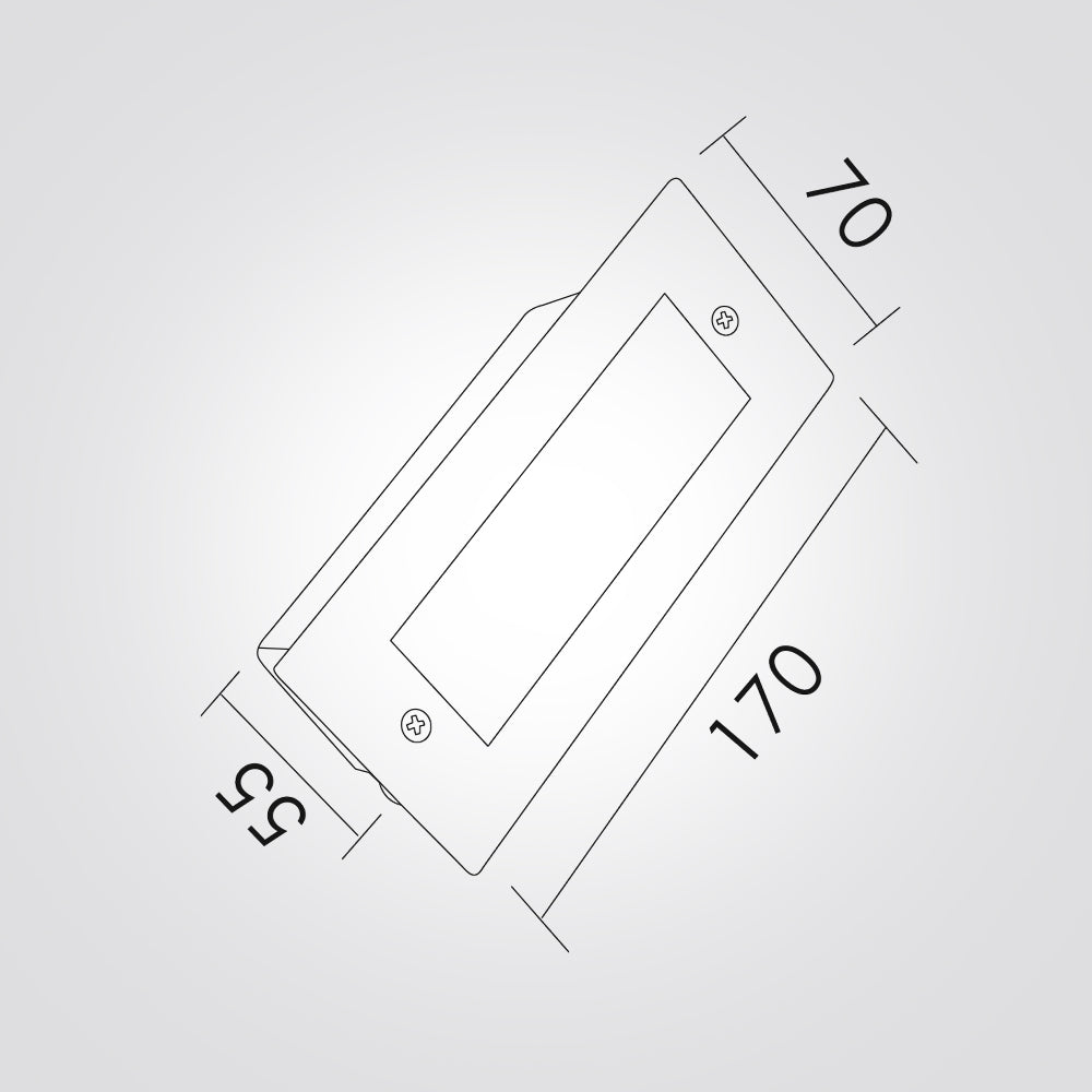 שקוע קיר חומה וויגס מוגן מים לד 3W| 12V| IP54