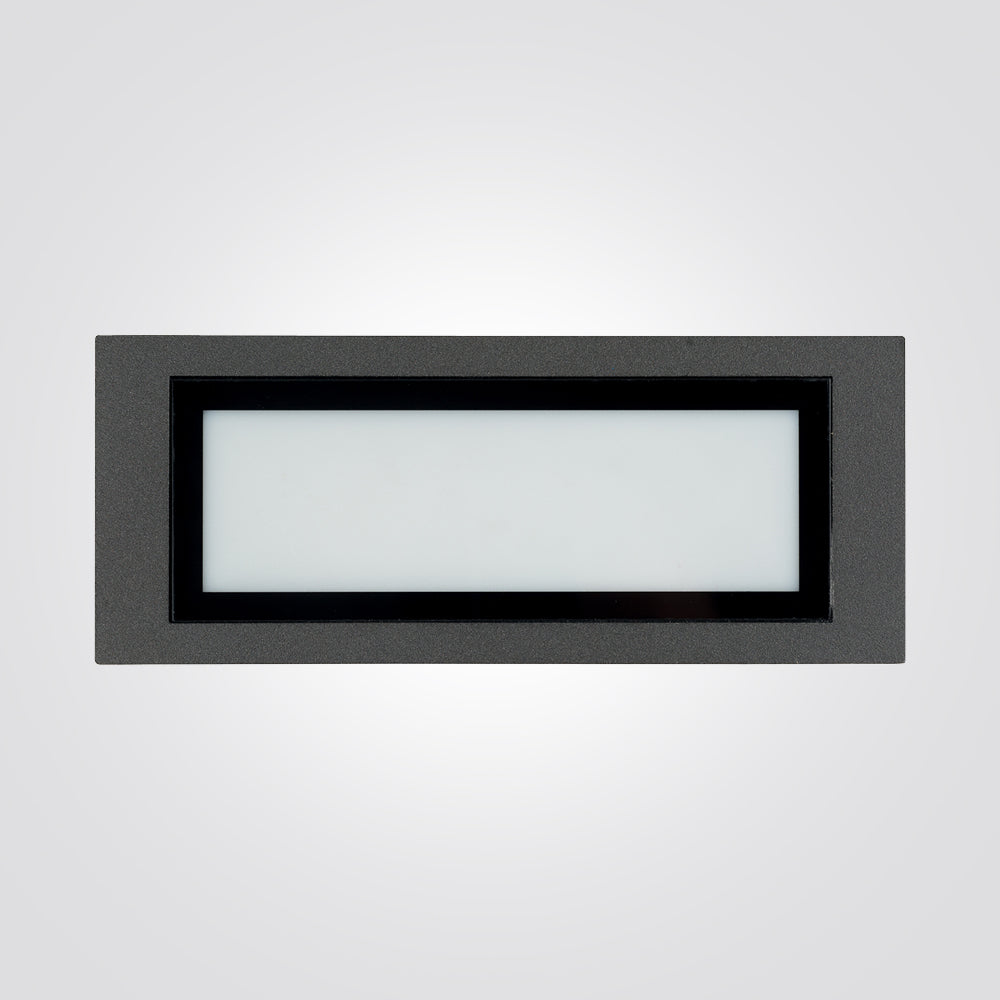 שקוע קיר חוץ שקוע חומה פריזם 4W שחור| אפור כהה|IP65