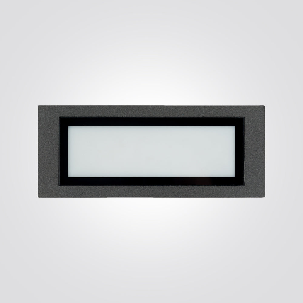 שקוע קיר חוץ שקוע חומה פריזם 4W שחור| אפור כהה|IP65