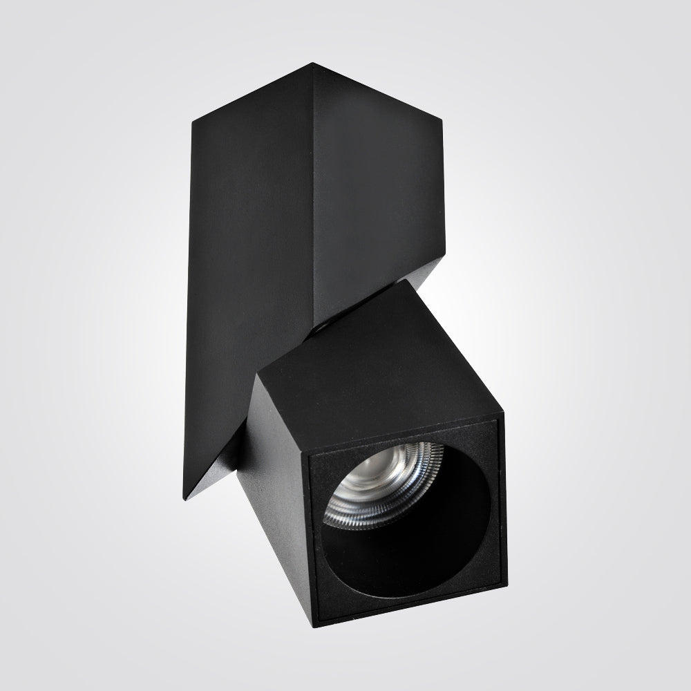 צלינדר תקרה גדי מרובע מתכוונן GU10| שחור