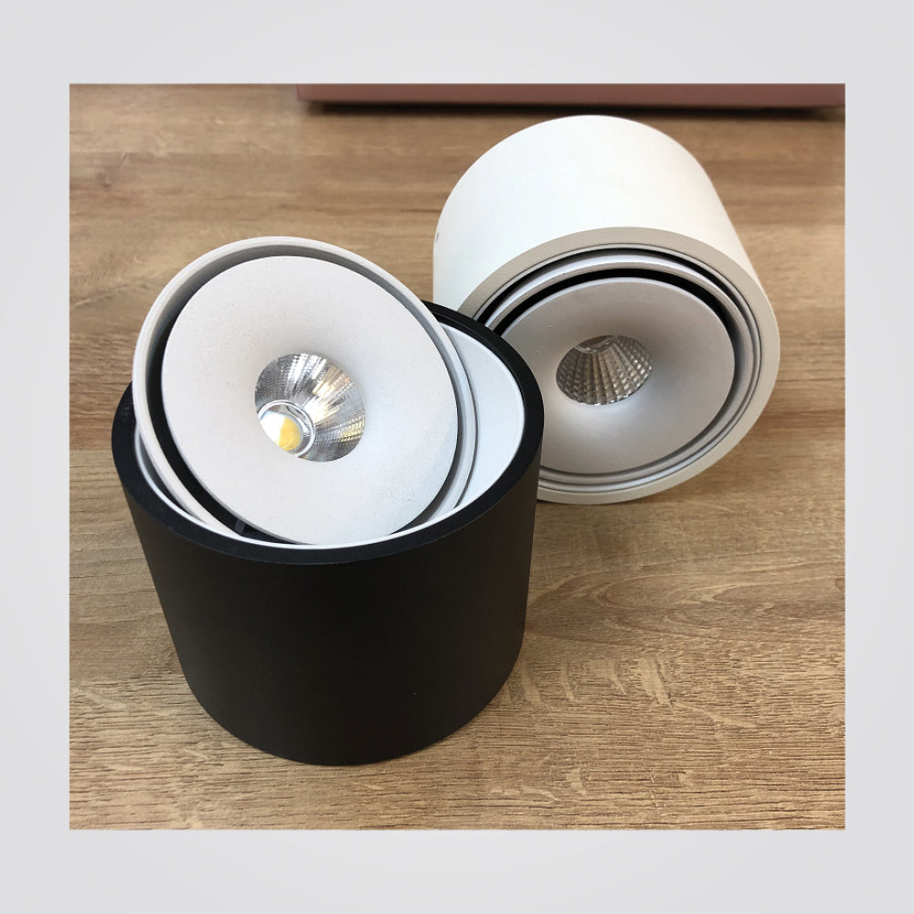 צלינדר תקרה מאיה עגול 10W| שחור| לבן| שחור+ פליז|
