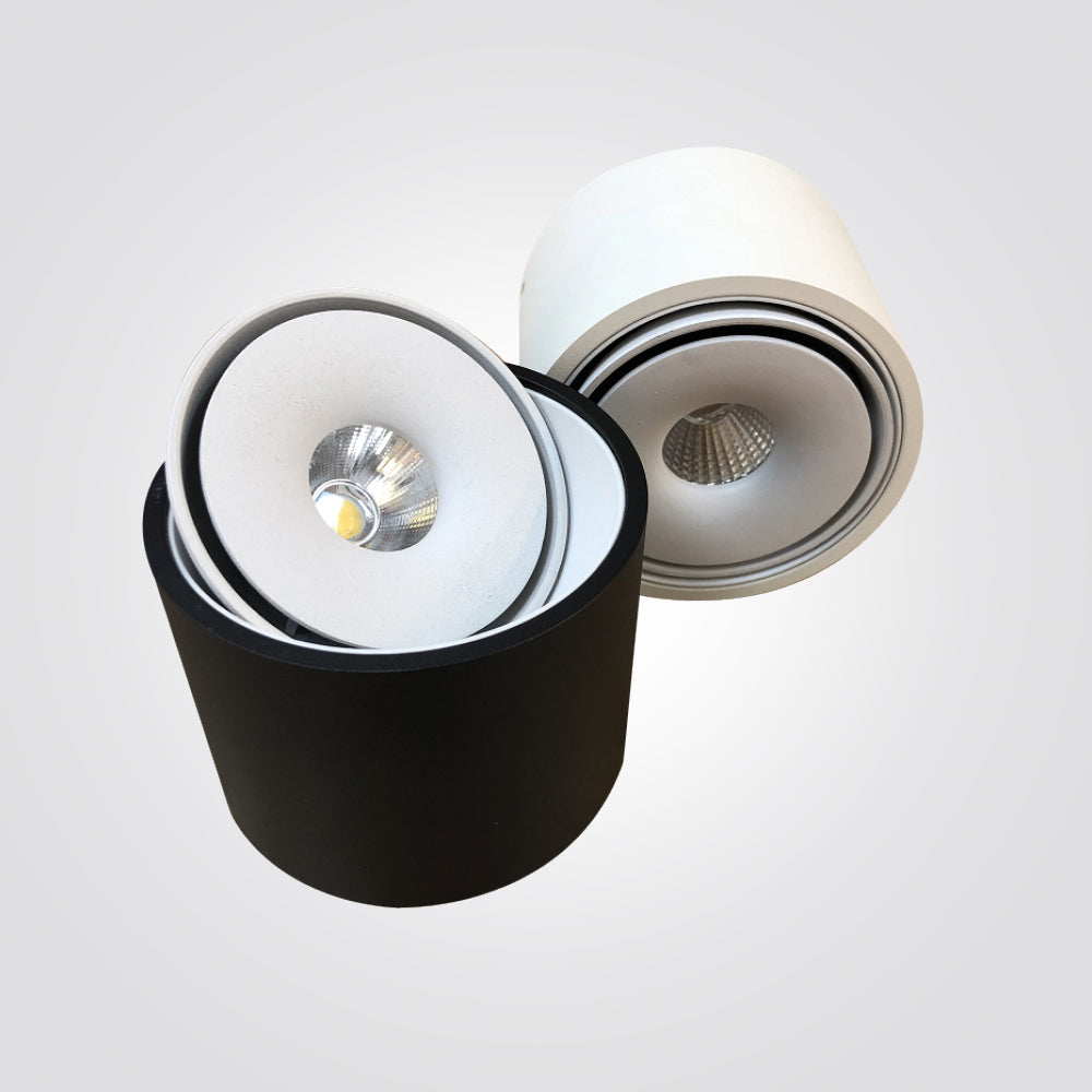 צלינדר תקרה מאיה עגול 15W| שחור| לבן| שחור+ פליז|