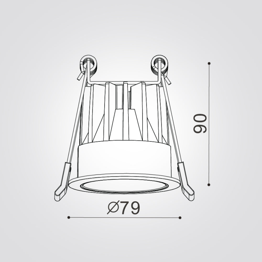 שקוע מקסים לד 12W| 3000K| שחור| לבן
