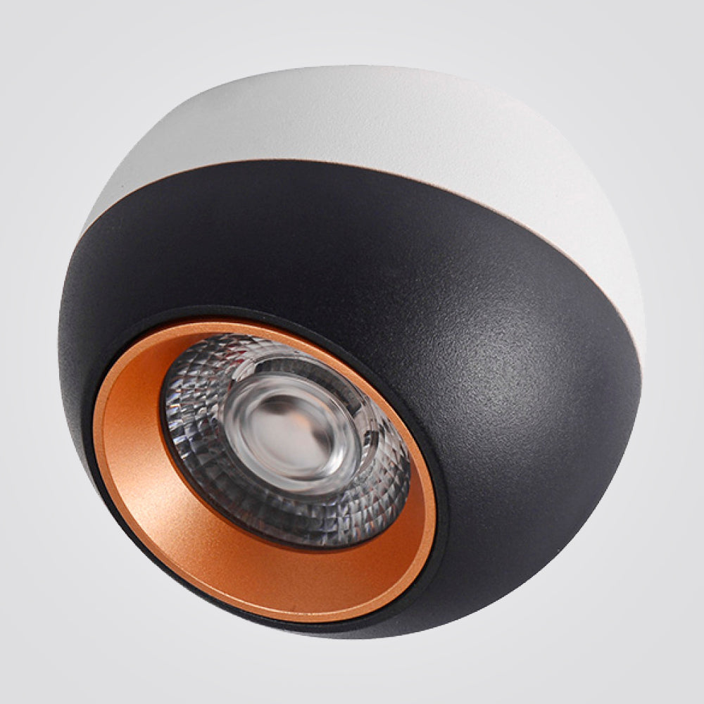 ספוט צמוד גדי עגול 6W| שחור זהב