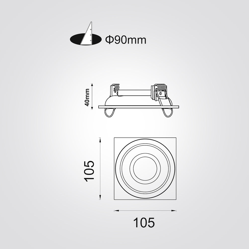 שקוע לואי מרובע| GU10
