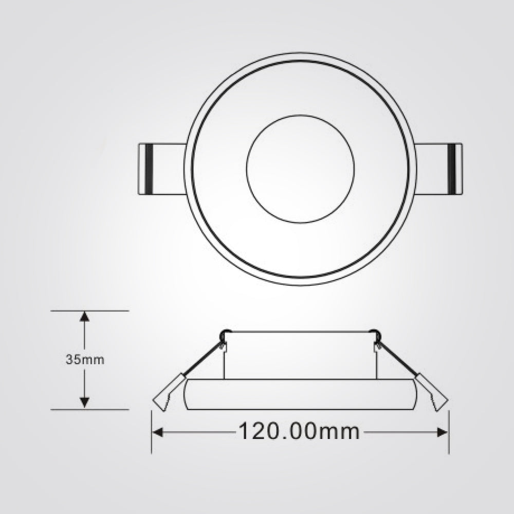 ספוט שקוע כמיל | GU10| שחור| שחור+לבן