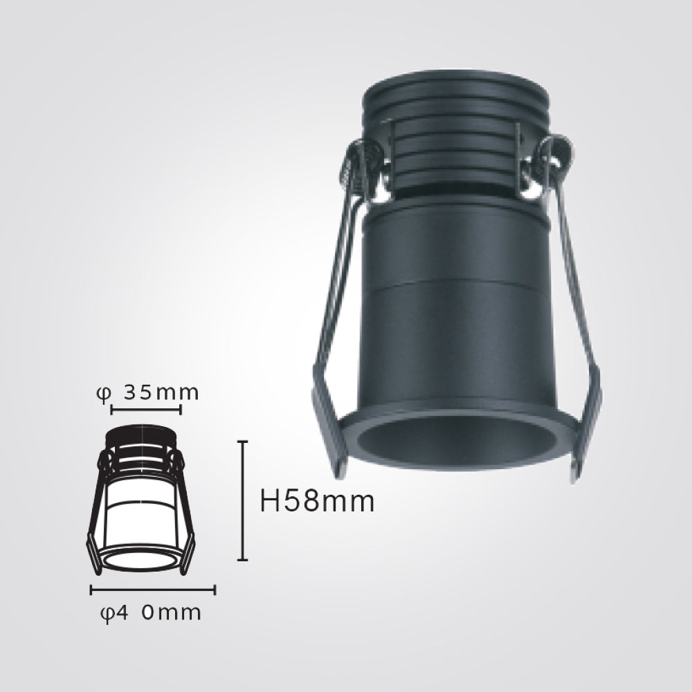 שקוע שימי לד 6W| 3000K| שחור