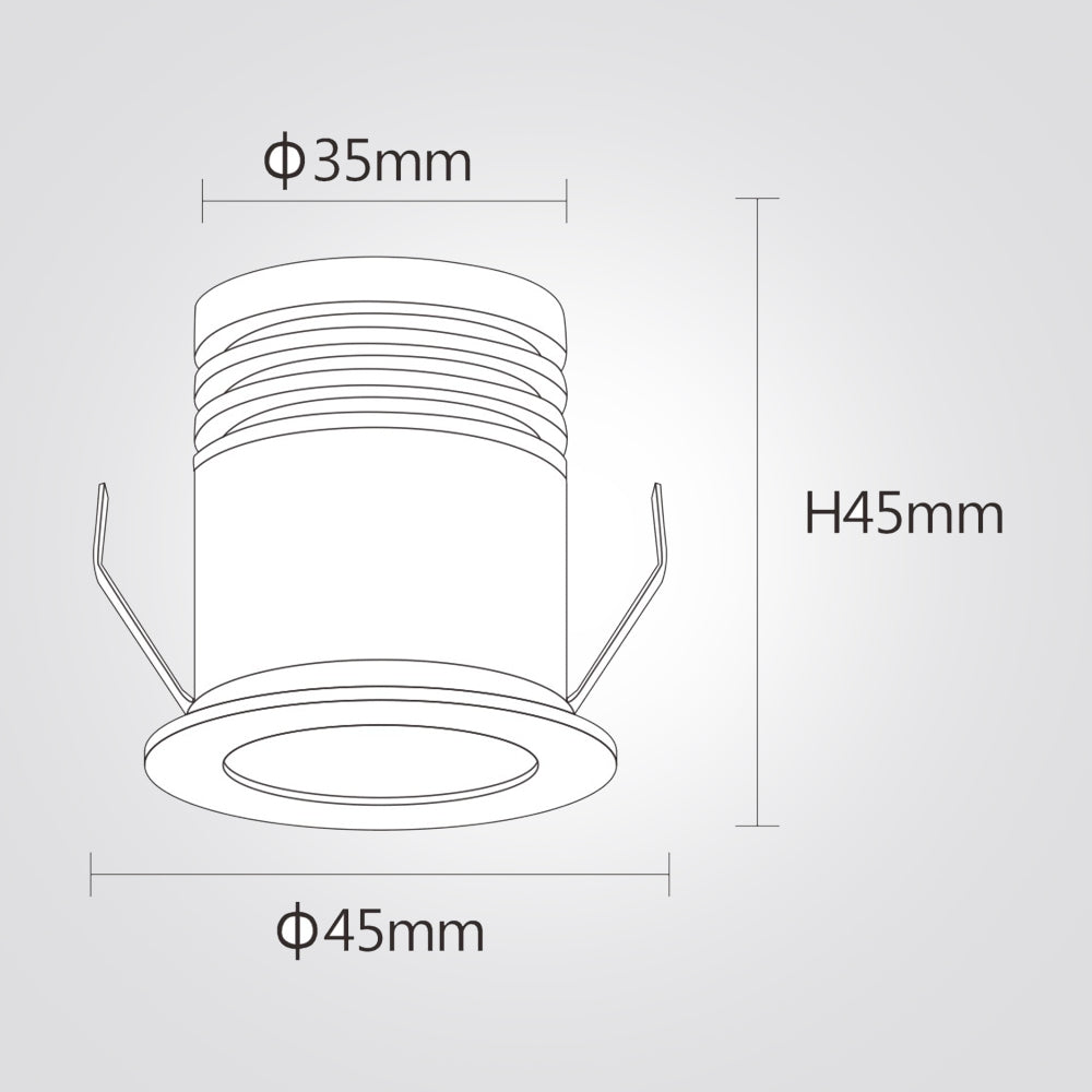 שקוע זיד לד 3W|10W| 3000K| לבן