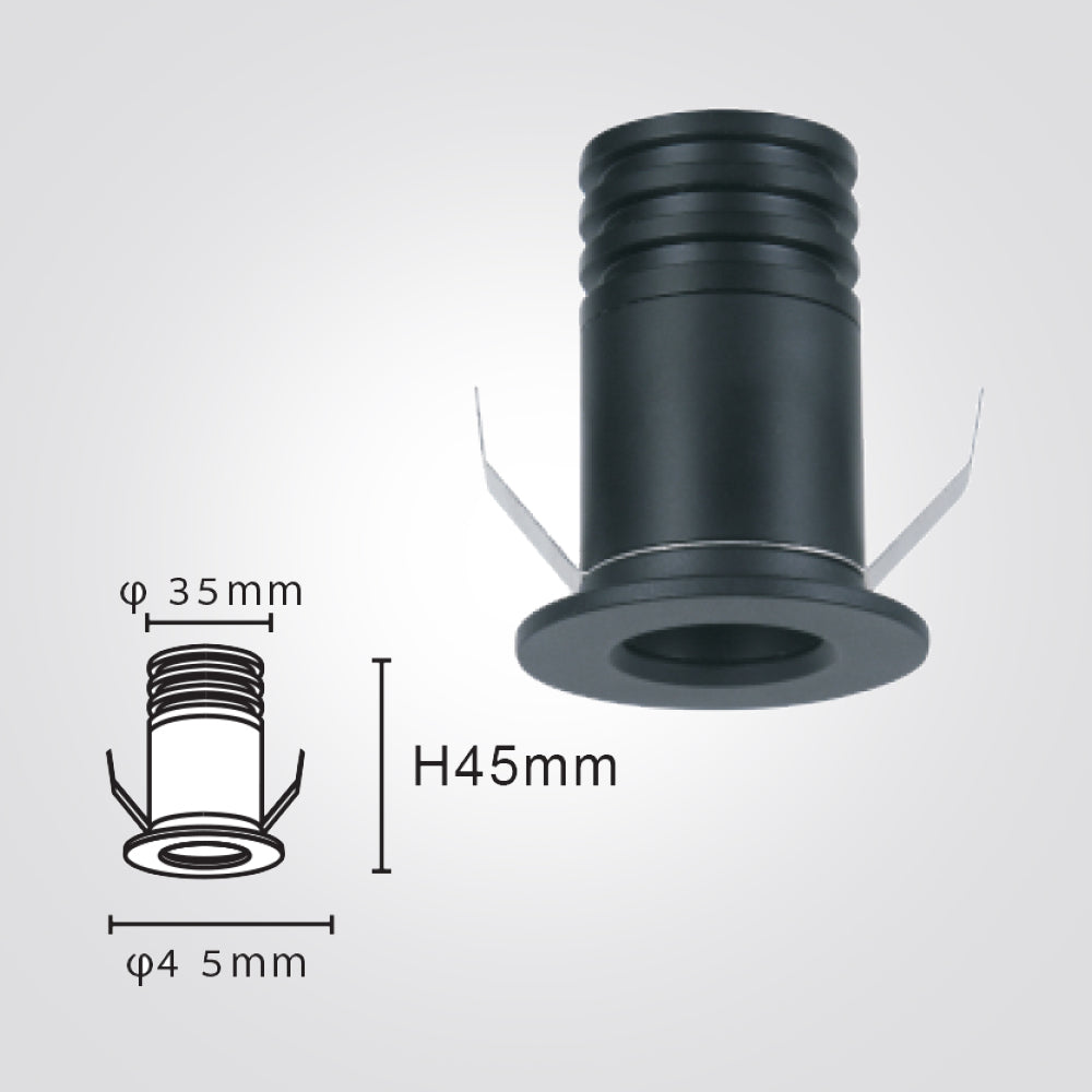 שקוע זיד לד 3W| 8W|10W| 3000K| שחור