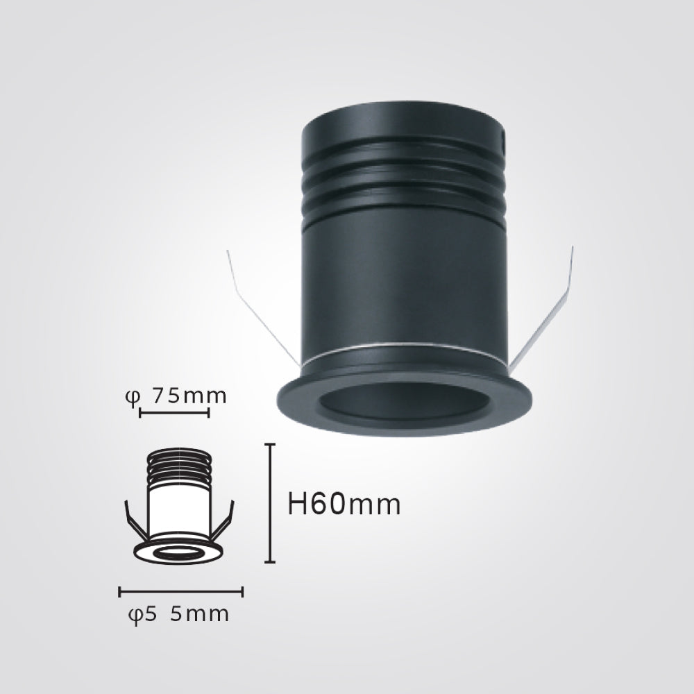 שקוע זיד לד 3W| 8W|10W| 3000K| שחור