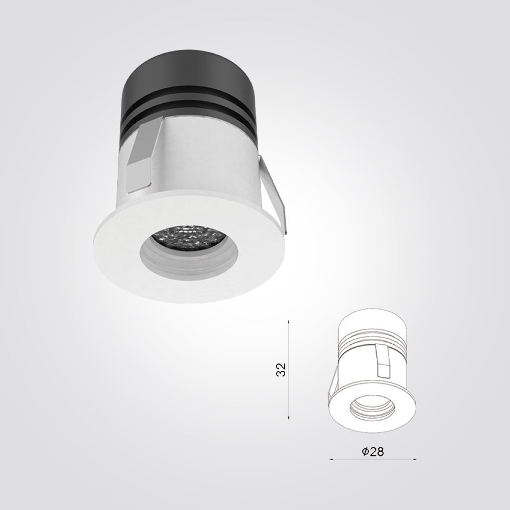 שקוע תקרה רמן לד 1W| 3000K| לבן