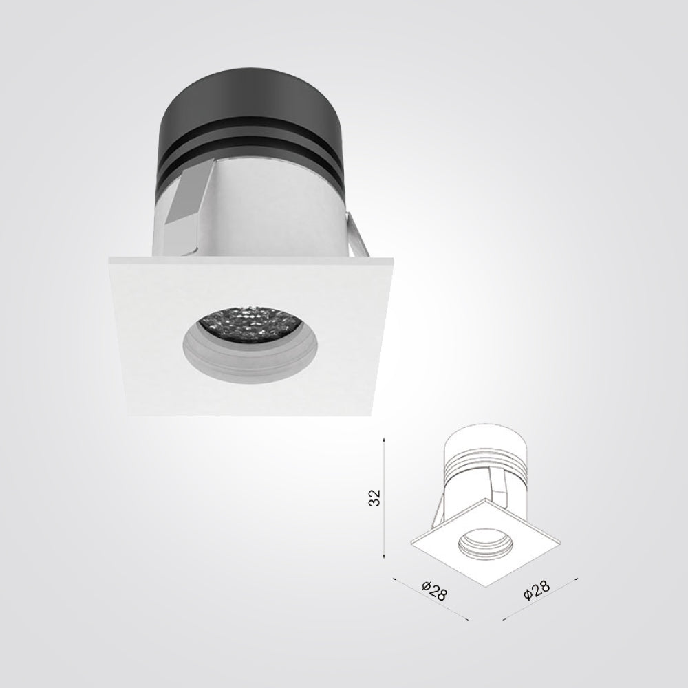 שקוע תקרה רמן לד 1W| 3000K| לבן