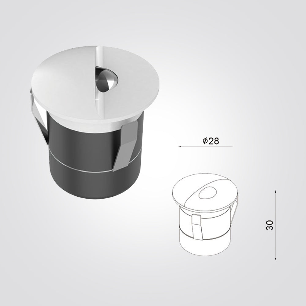 שקוע קיר ילן 1W| 3000K| עגול| מרובע|