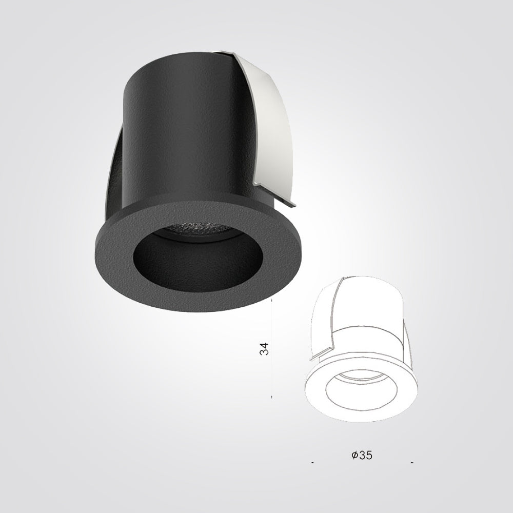 שקוע תקרה קמד לד 3W| עגול| מרובע| 3000K| שחור| לבן