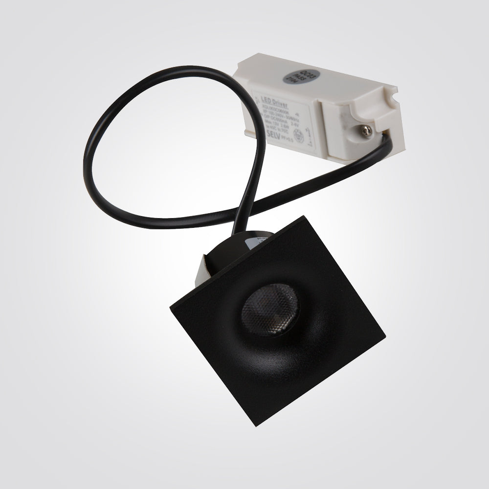 שקוע תקרה לן לד 3W|עגול| מרובע| 3000K| שחור| לבן