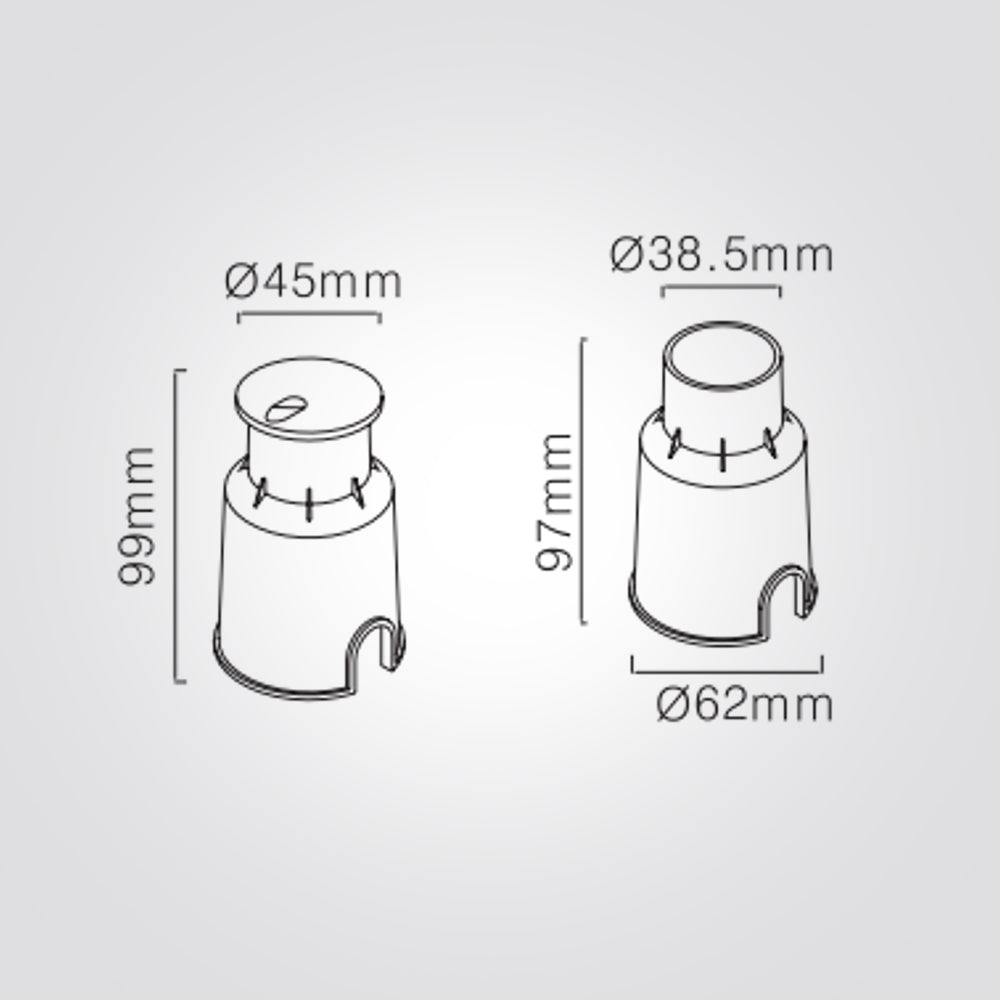 שקוע קיר מוגן מים סן לד 3W| מרובע| עגול| שחור| לבן| IP54
