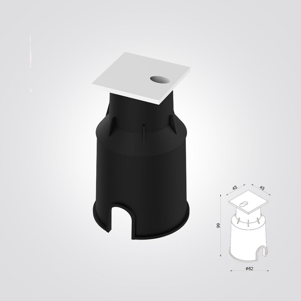 שקוע קיר מוגן מים סן לד 3W| מרובע| עגול| שחור| לבן| IP54