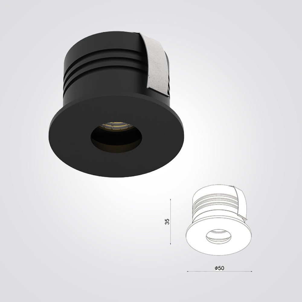 שקוע מרי לד עגול 5W| 3000K| שחור| לבן