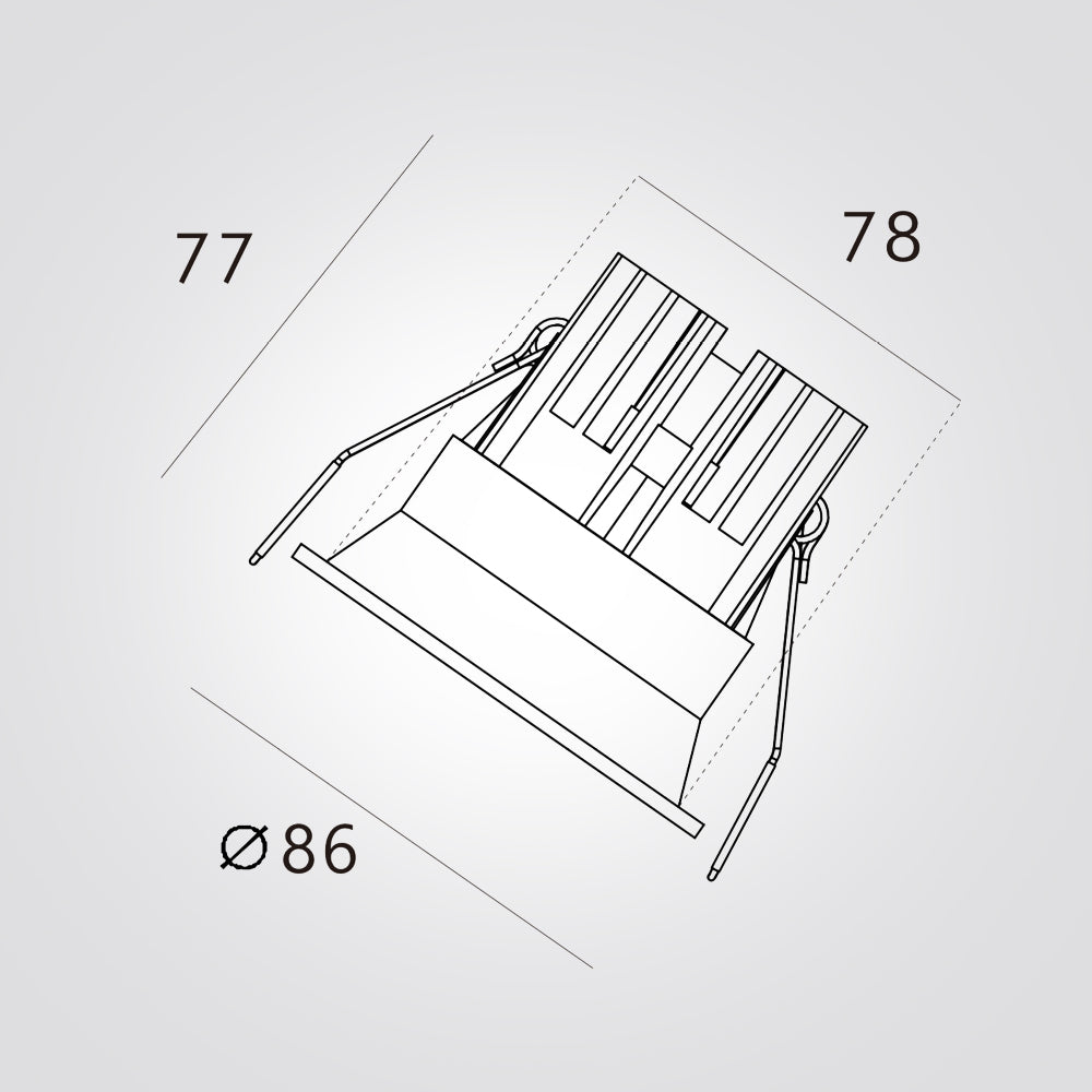 שקוע תקרה לון לד 12W| 3000K