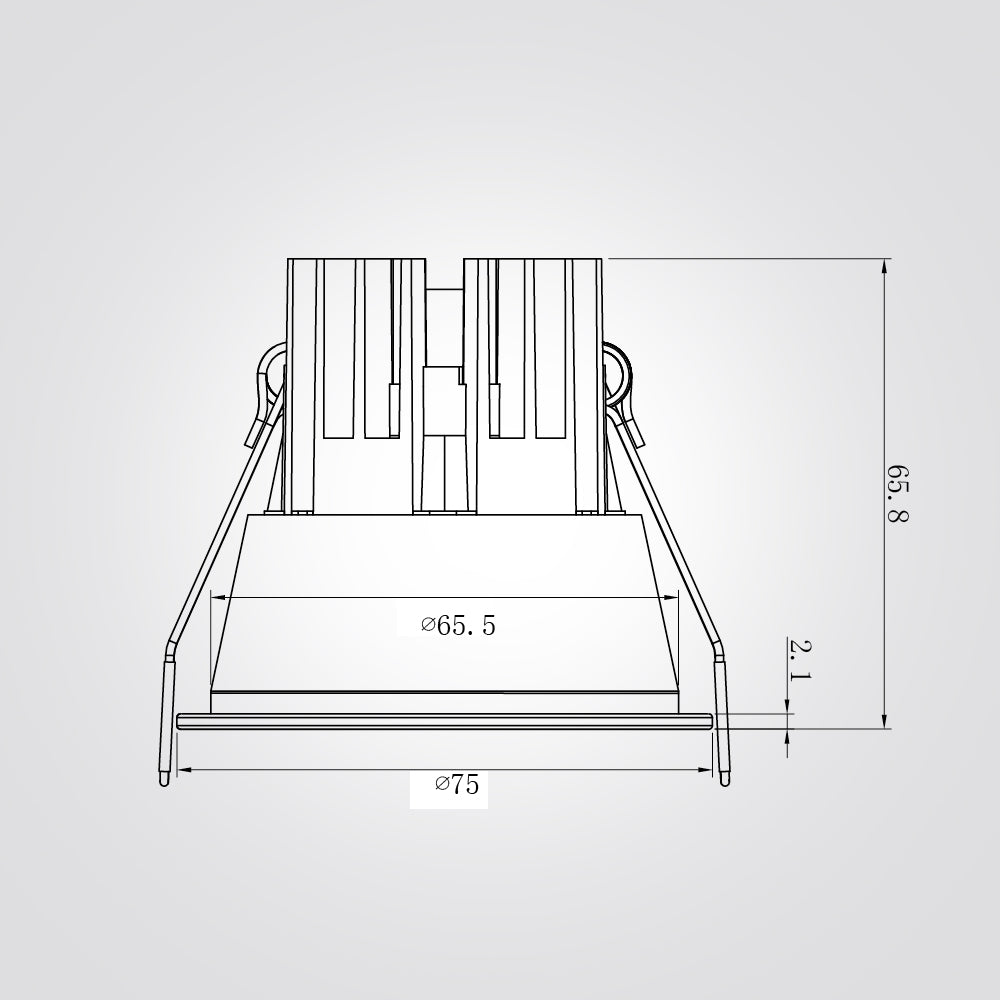 שקוע תקרה לון לד 7W| 3000K