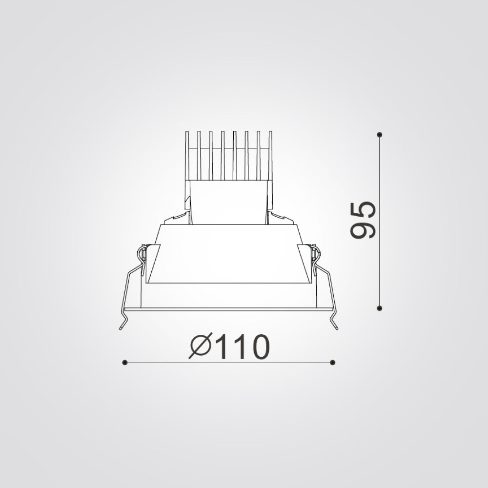 שקוע תקרה טים עגול 10W ניתן לדימור שחור| לבן