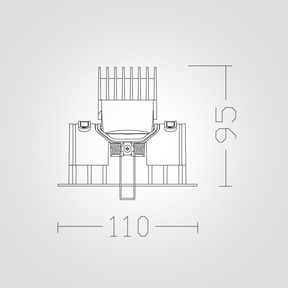 שקוע תקרה טים מרובע 10W ניתן לדימור שחור| לבן