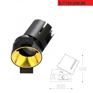 שקוע מאר לד 10W| 20W| 30W| 3000K| שחור