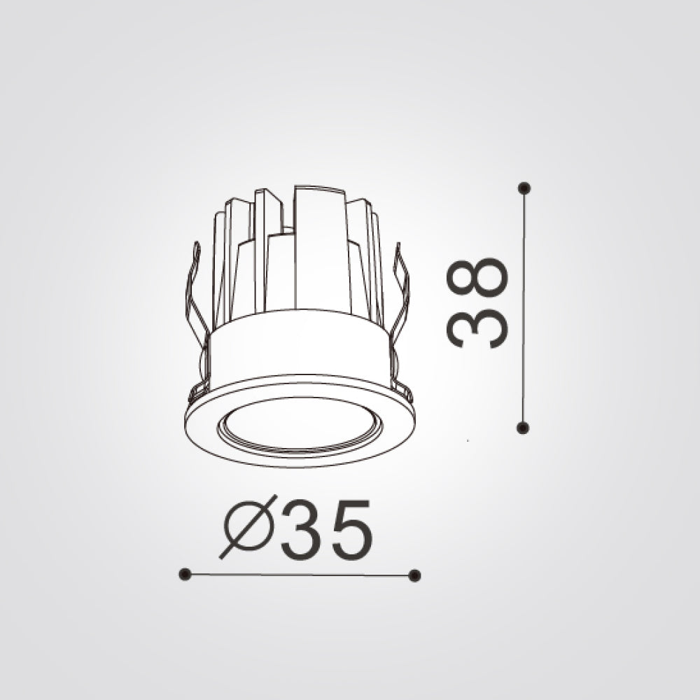 שקוע ליר לד 3W| 3000K| לבן