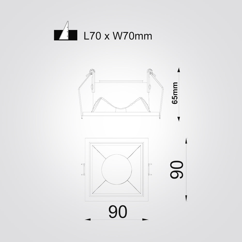 ספוט שקוע תקרה לונא GO10| בודד| זוגי