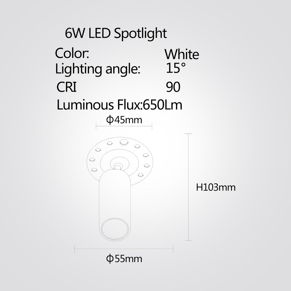 ספוט לימה שקוע תקרה לד 6W| 3000K| שחור+ לבן