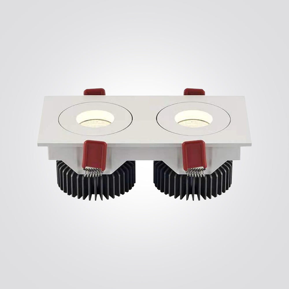 שקוע תקרה מיקה זוגי לד מלבני 2X8W| 4000K| לבן