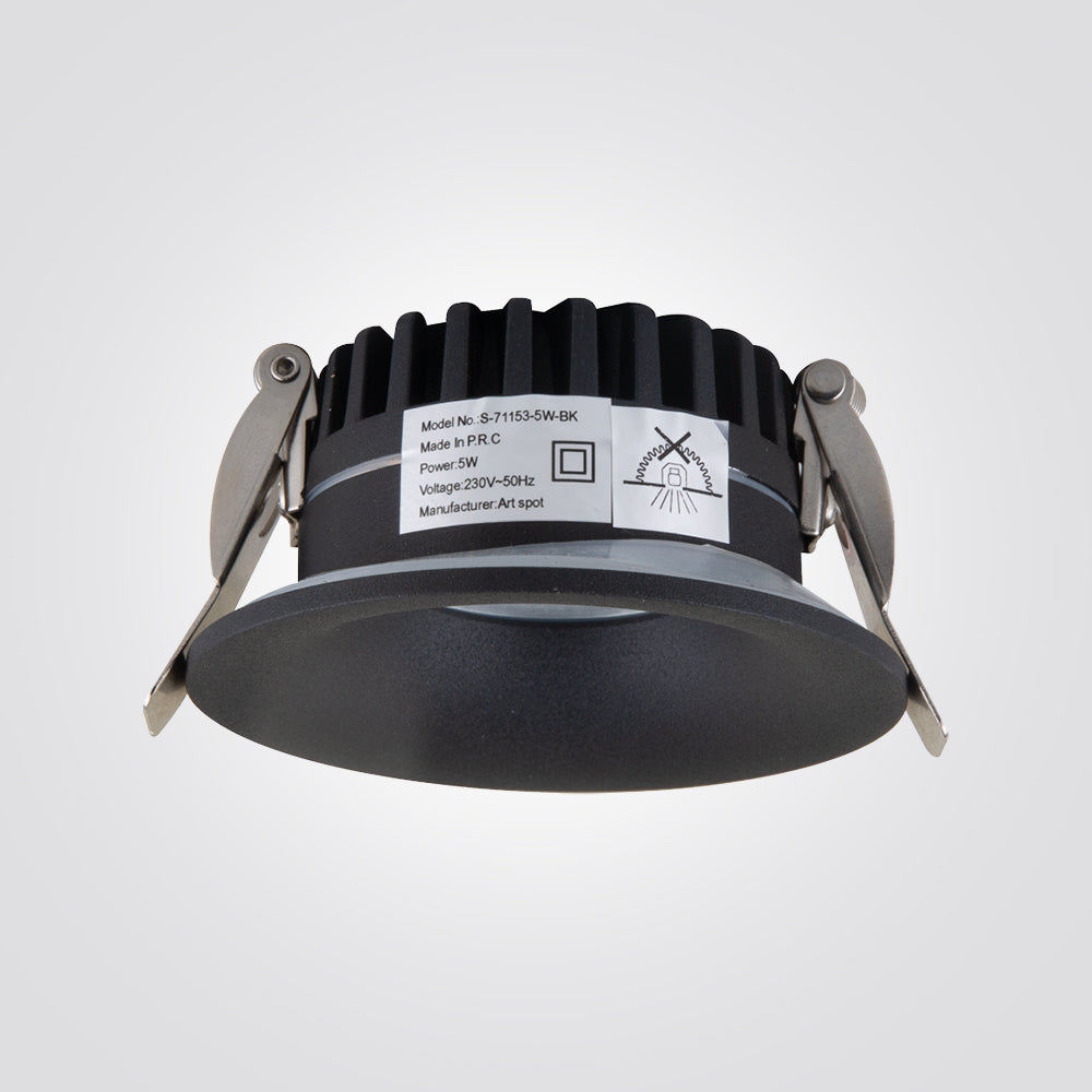 ספוט שקוע תקרה מוגן מים מיקי 5W| CCT| שחור| לבן| IP54