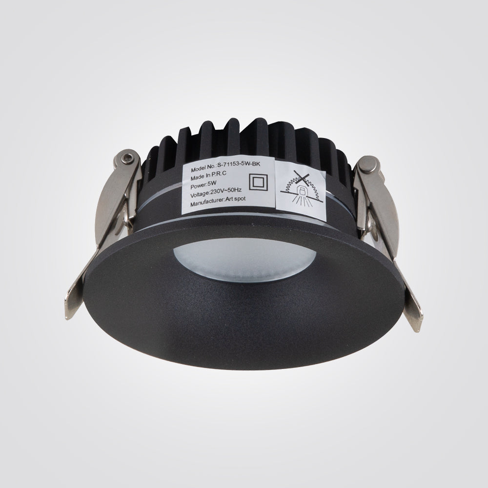 ספוט שקוע תקרה מוגן מים מיקי 5W| CCT| שחור| לבן| IP54