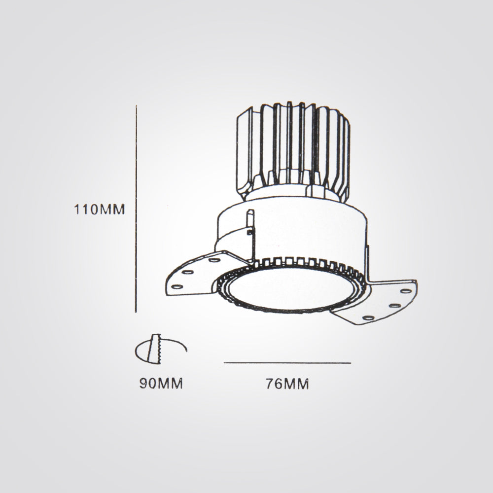 שקוע תקרה טרימלס אסקנדר 10W | שחור| לבן| זהב| רוז גולד|