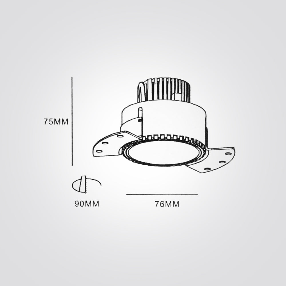 שקוע תקרה טרימלס אסקנדר 5W | שחור| לבן| זהב| רוז גולד|