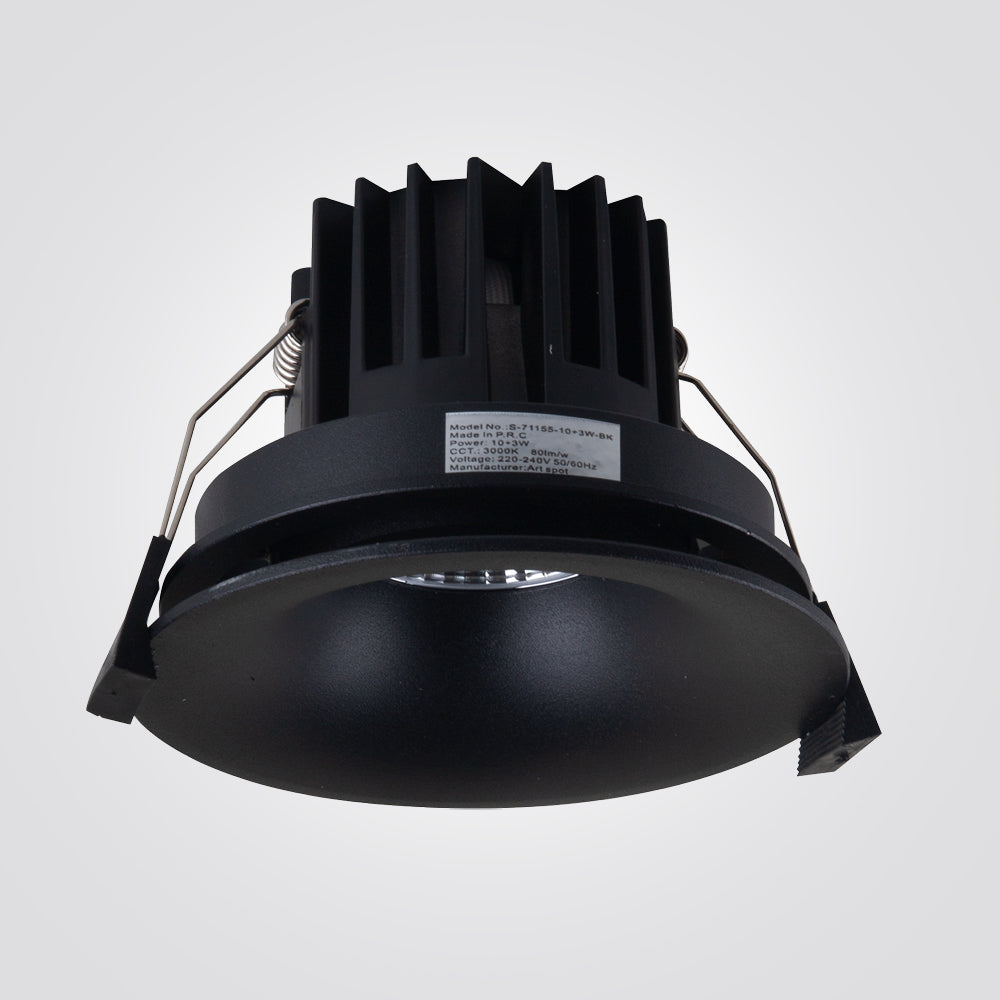 ספוט שקוע תקרה שאומינג 10W|3000K| שחור