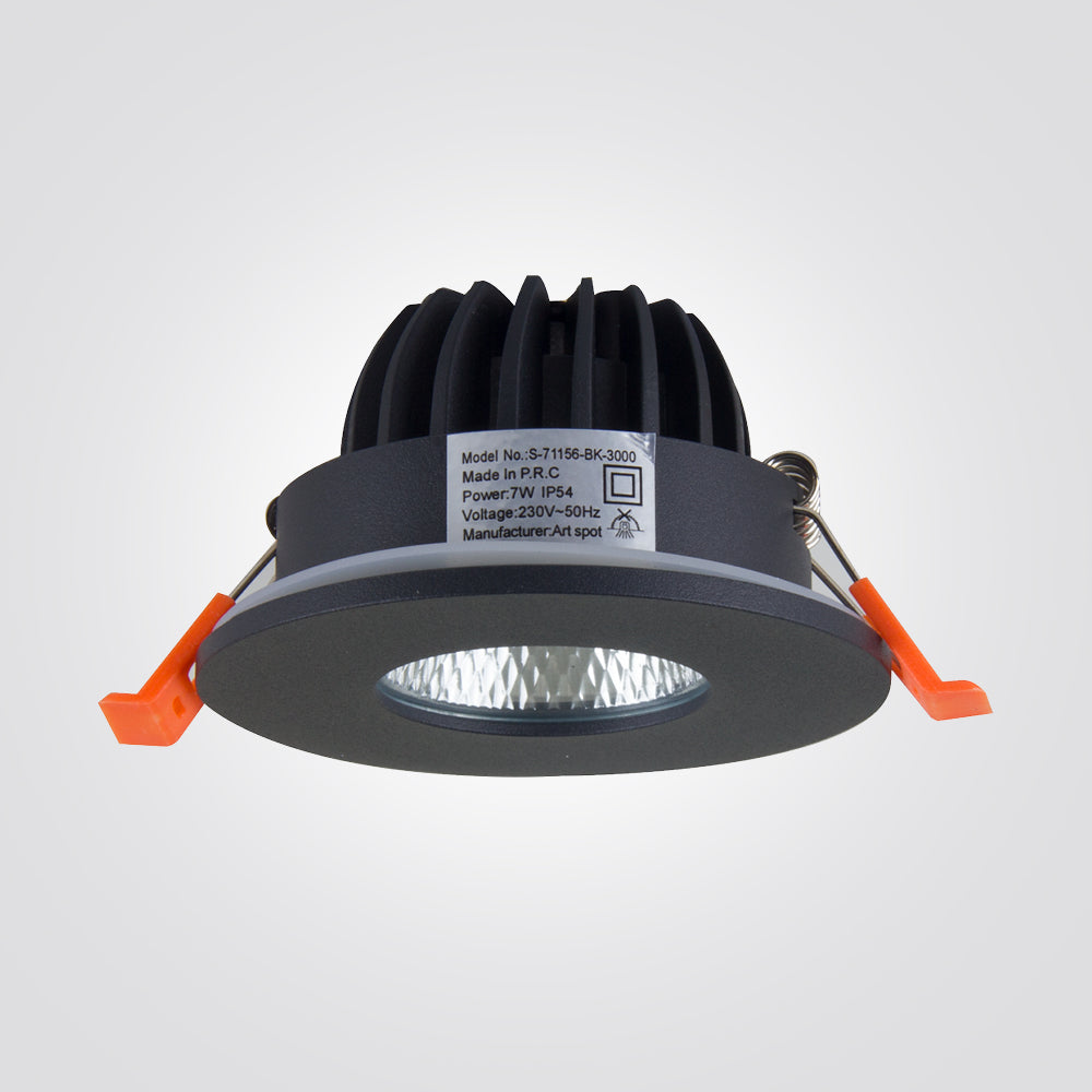 שקוע תקרה ליטא לד מוגן מים 7W|IP54| שחור| לבן | CCT