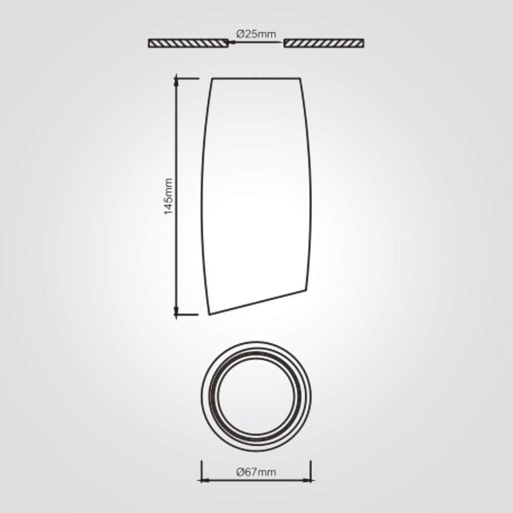 צלינדר תקרה מיאנמר 10W | שחור| CCT
