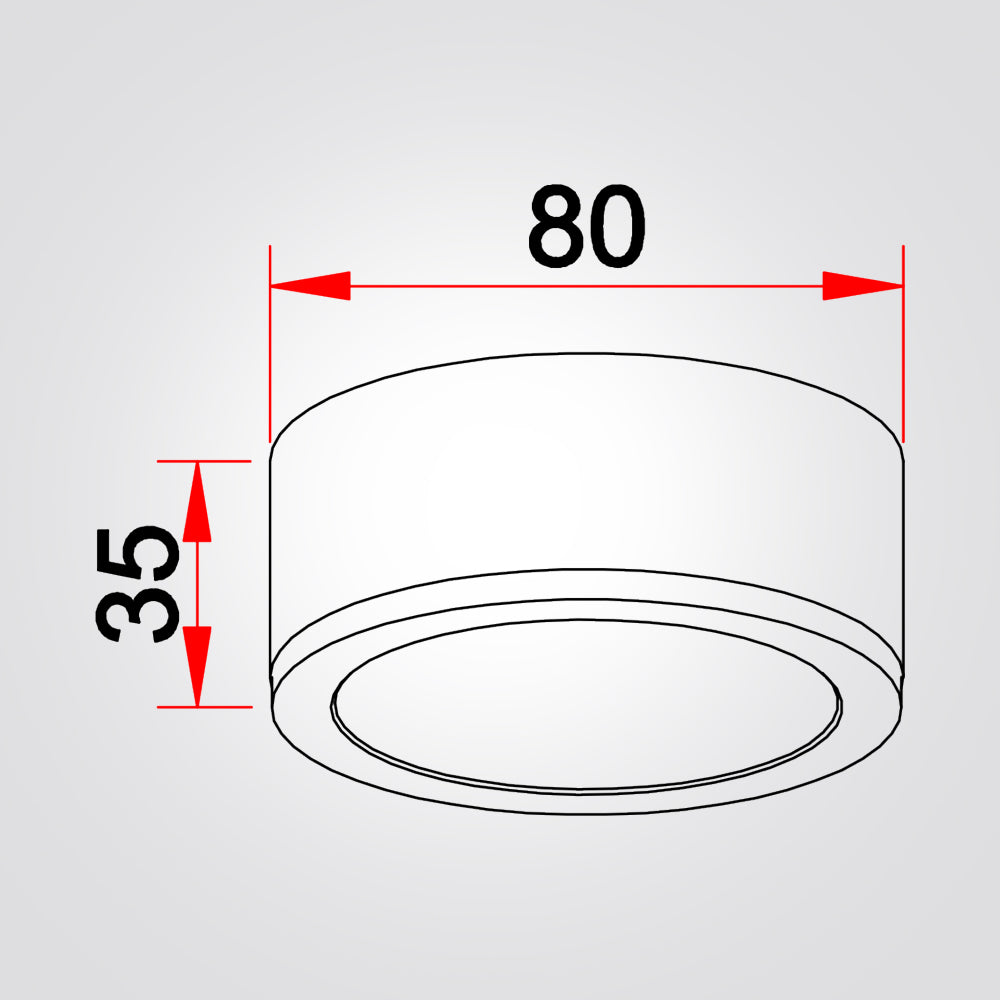 ספוט צילינדר ולי 7W| שחור| לבן| פליז| Φ8CM| H3.5CM