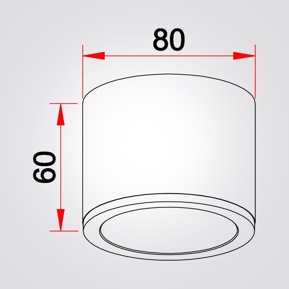 ספוט צילינדר פלימות 7W| שחור| לבן| פליז| Φ8CM| H6CM