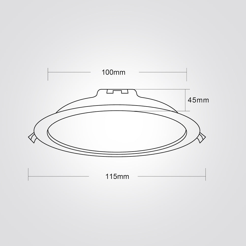שקוע תקרה הייא לד שלוש הדלקות 9W| שחור