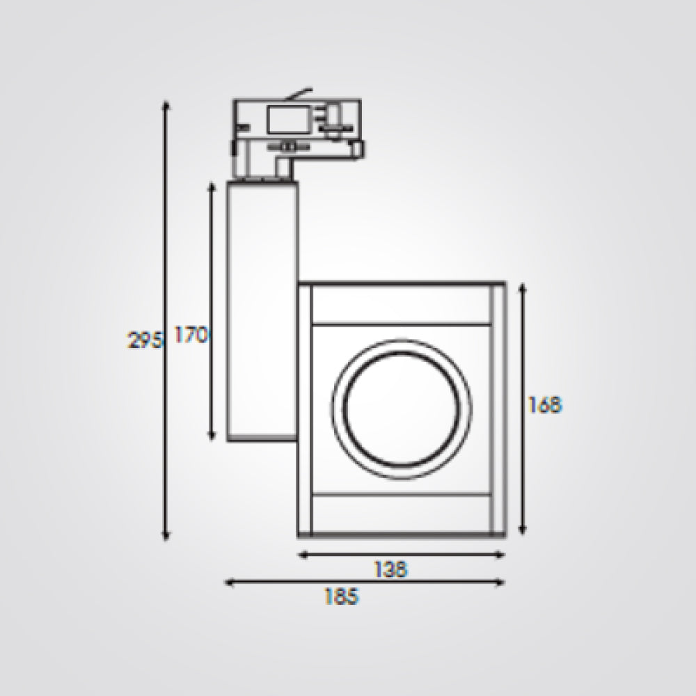 ספוט גאל לפס צבירה תלת פאזי 15W שחור|לבן 3000K