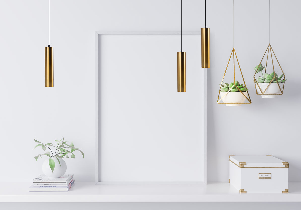 מנורת תליה צילינדר ארדונה 15W| לבן| שחור| זהב