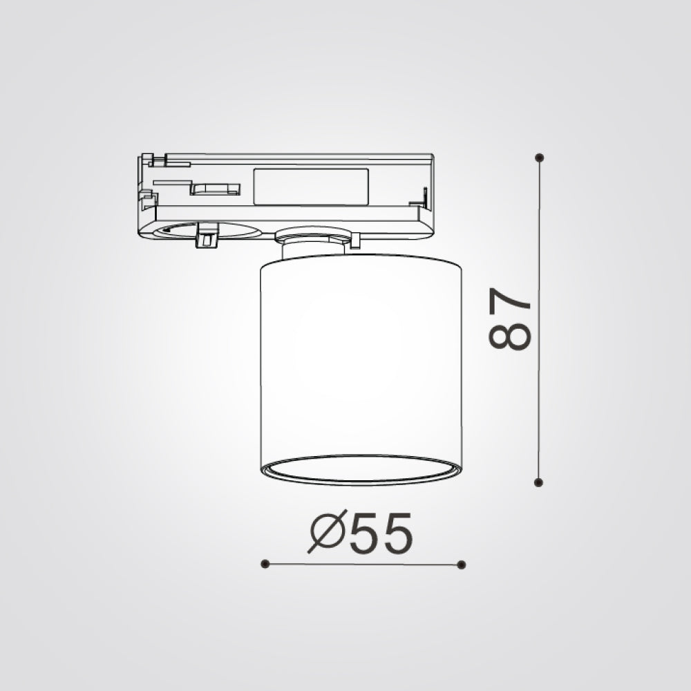 ספוט שניר לפס צבירה8W שחור| לבן| זהב 3000K