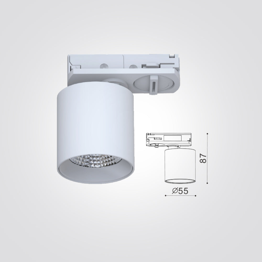 ספוט שניר לפס צבירה8W שחור| לבן| זהב 3000K