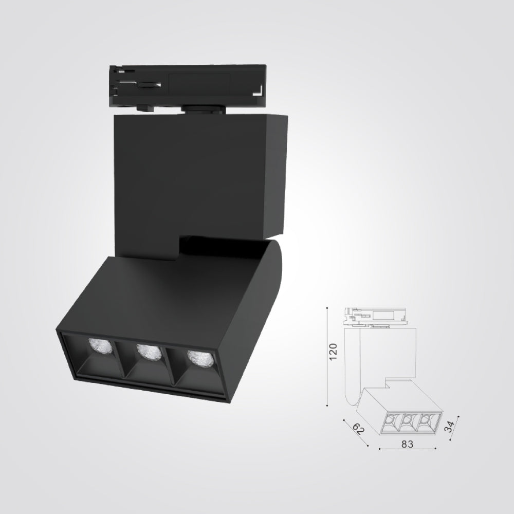ספוט לפס צבירה עידו 10W שחור| לבן 3000K