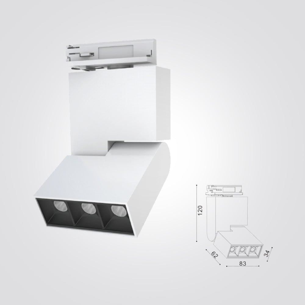 ספוט לפס צבירה עידו 10W שחור| לבן 3000K
