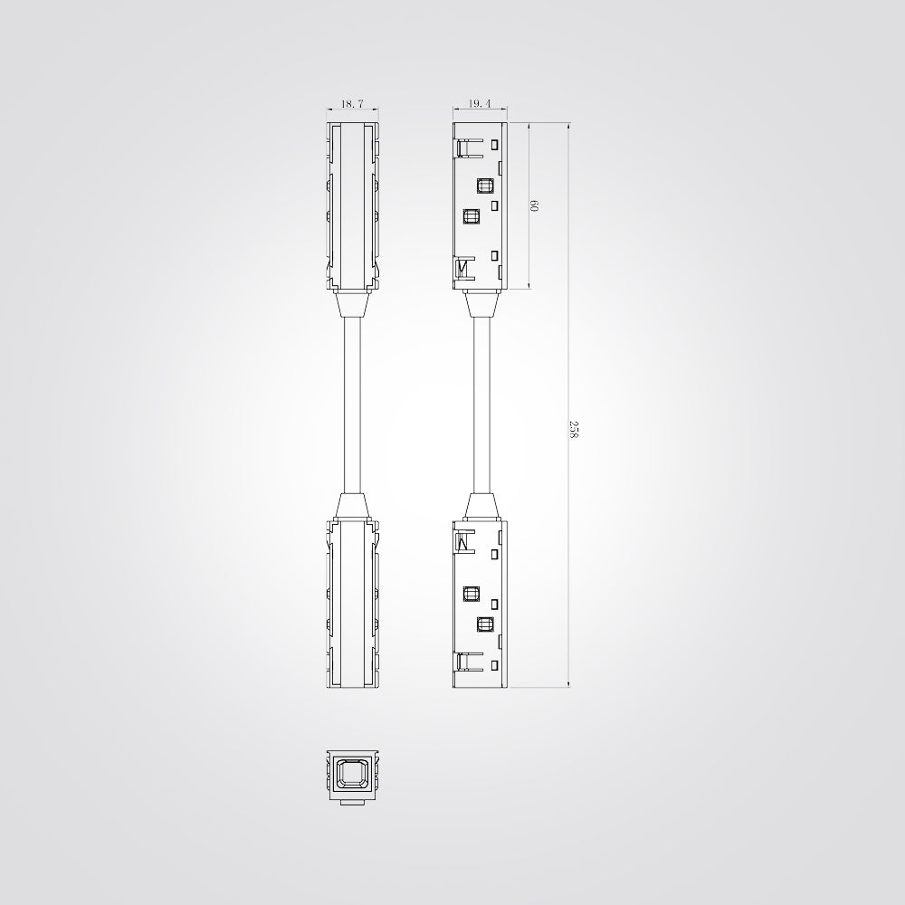 מחבר לפס צבירה מגנט 48V סומו C שחור|לבן