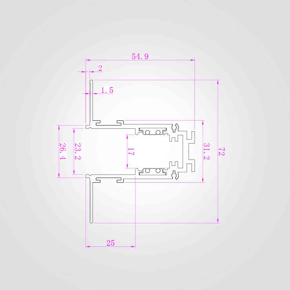 פס צבירה שקוע מגנט 48V טרימלס דגם D