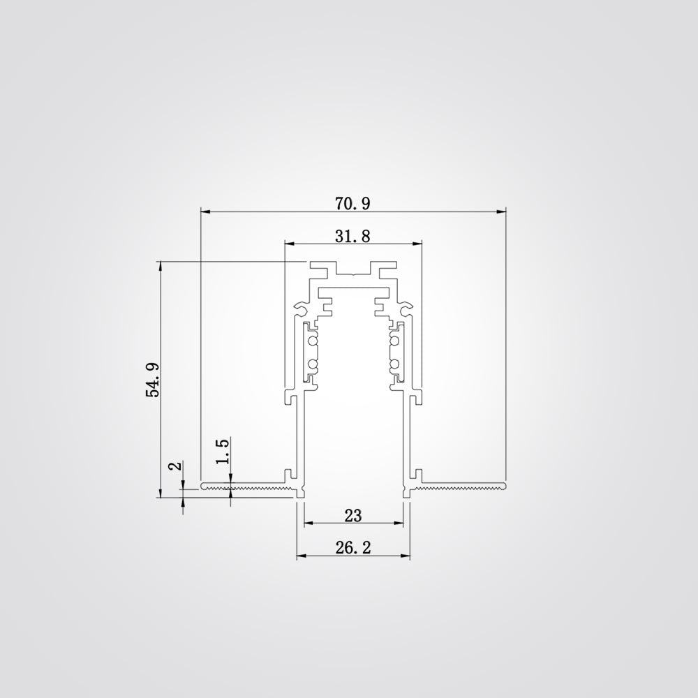 פס צבירה שקוע מגנט 48V טרימלס דגם D